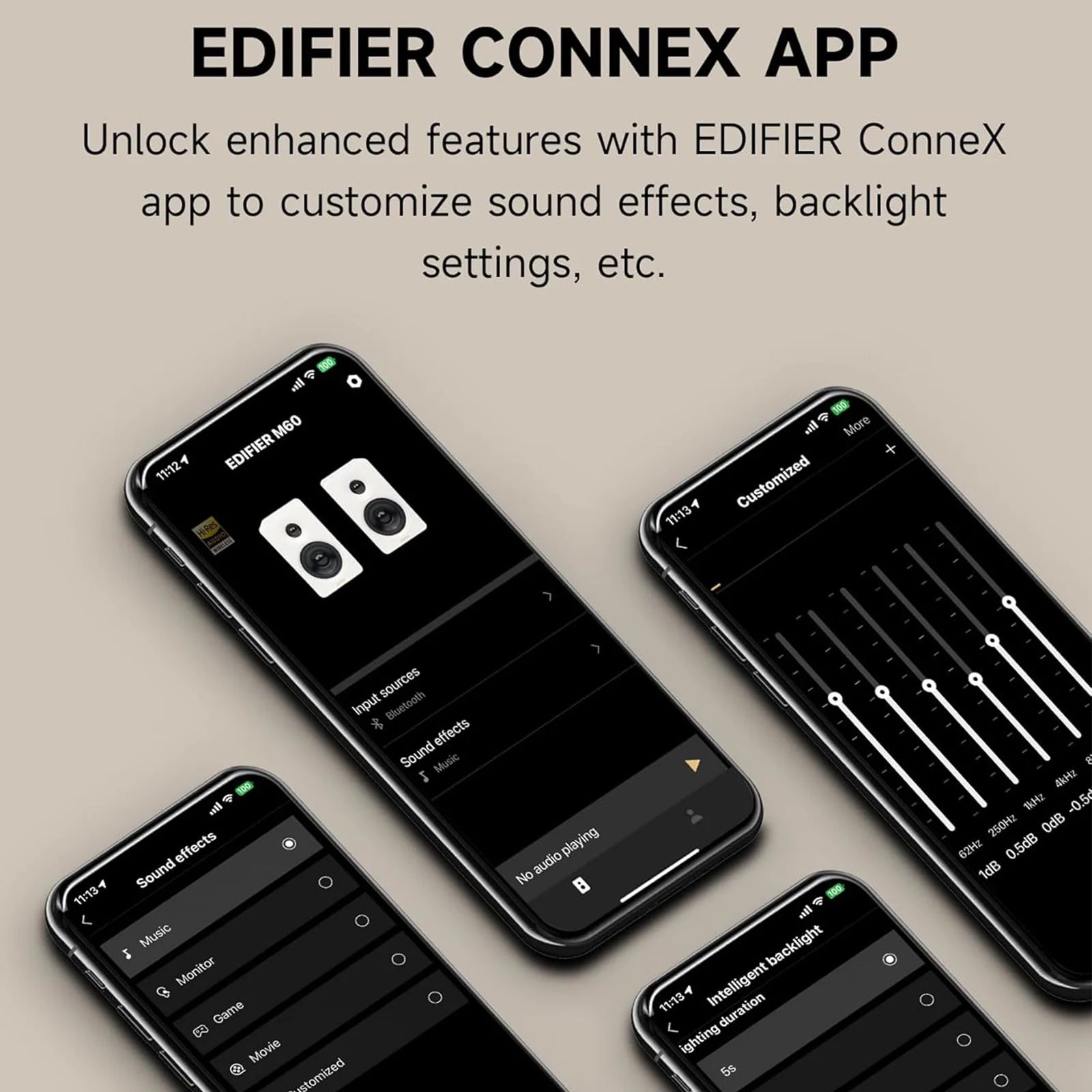 66W RMS Hi-Res Audio Bookshelf Speakers with Wireless Capability - Oak Finish